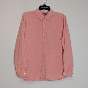 WHITE STAG Pink/White Gingham Check Long Roll-Tab Sleeve Button Shirt; Size XXL